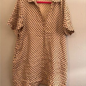 J. Crew Black Polka Dot Blouse